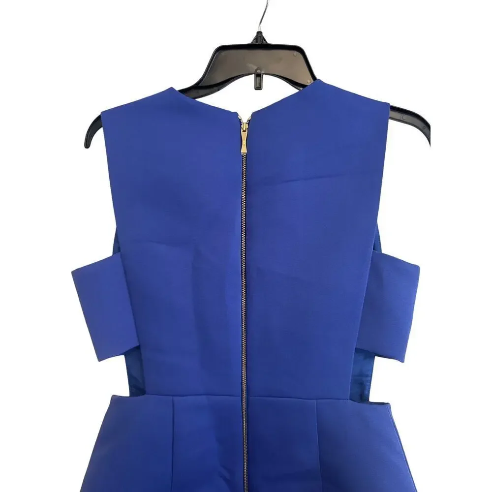 Kate spade $398 Side Cutout a-line Dress Sz 2 Blue NWT